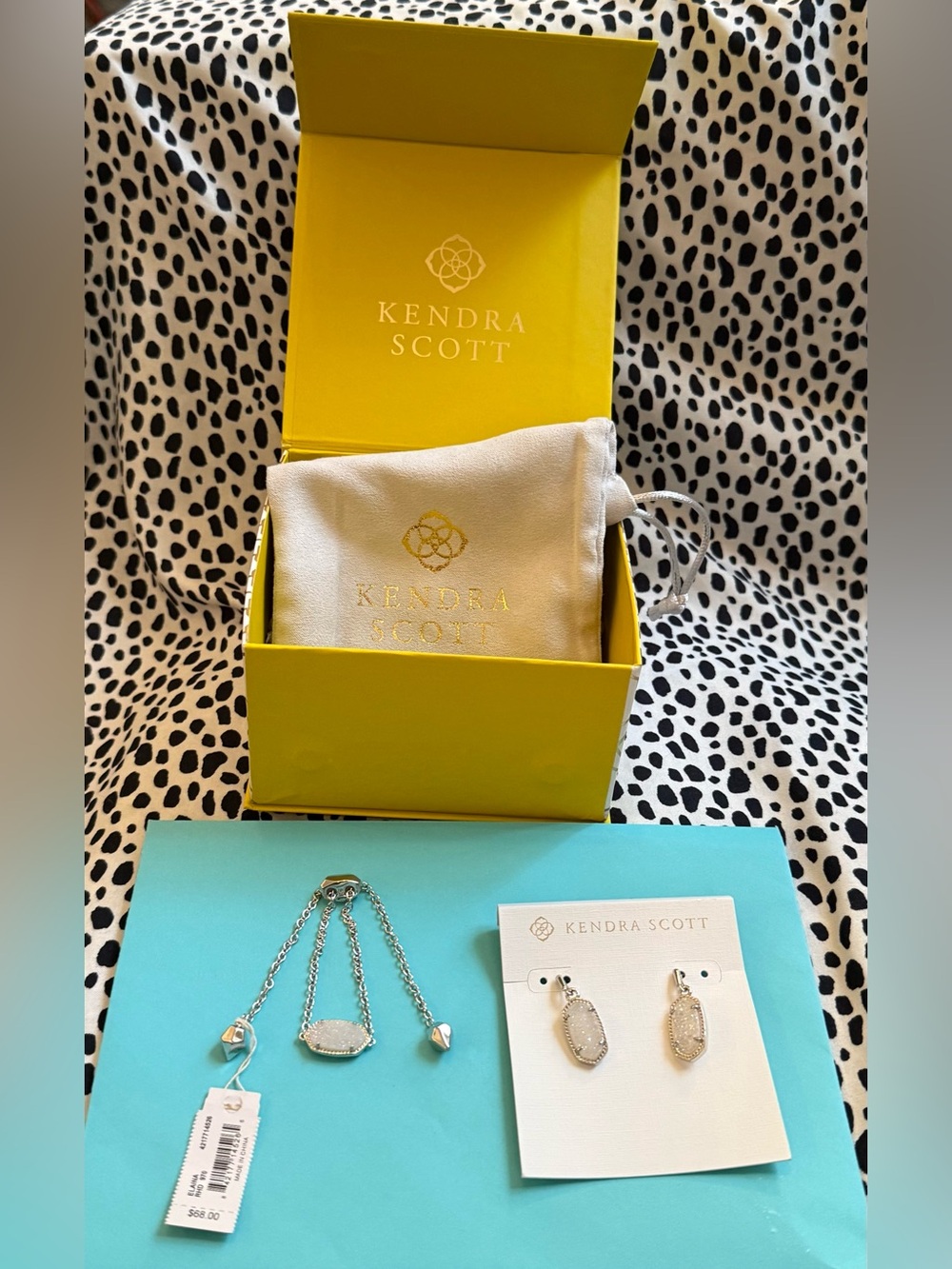 Kendra Scott Silver Necklace & Earring Set